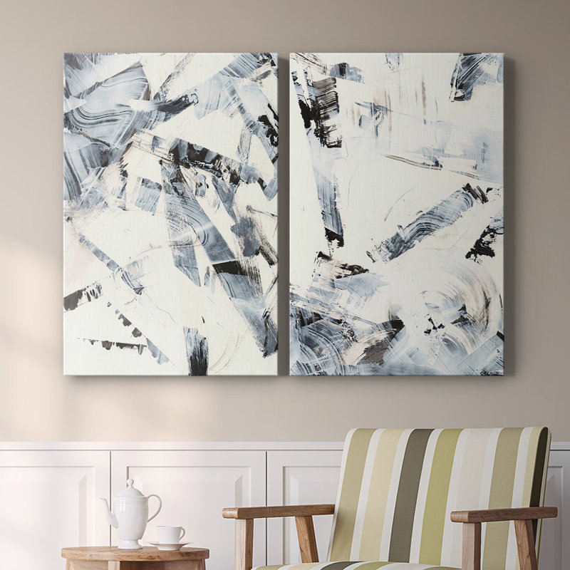 Toile tendue avec châssis I-Premium Fractured Ice, H 27 po x l 36 po