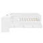 Lit plateforme double en bois avec 6 tiroirs, tablettes et coiffeuse-839741826
