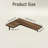 5-tier Storage Rack Wall Mounted L-shaped Floating Shelves, Paulownia Wood & Metal, For Bedroom Living Room Kitchen Bathroom