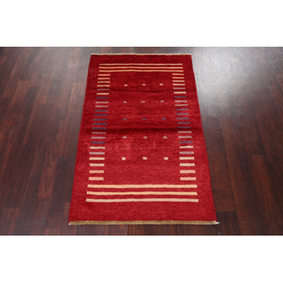 Jaffe One-of-a-Kind 2'7" X 4'2" Wool Area Rug in Red