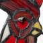 15.25"H Rusty the Rooster-Stained Glass Window Panel