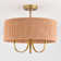 Stephane 3 - Light 17.71'' Shaded Drum Semi Flush Mount with Fabric Accents