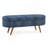 Ottoman Oval Storage Bench, Rubber Wood Legs-145667253