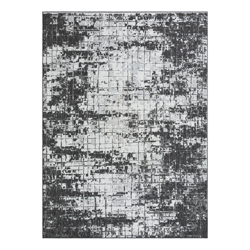 Tapis intérieur / extérieur d'extérieur moderne, Rectangle 9 pi x 12 pi