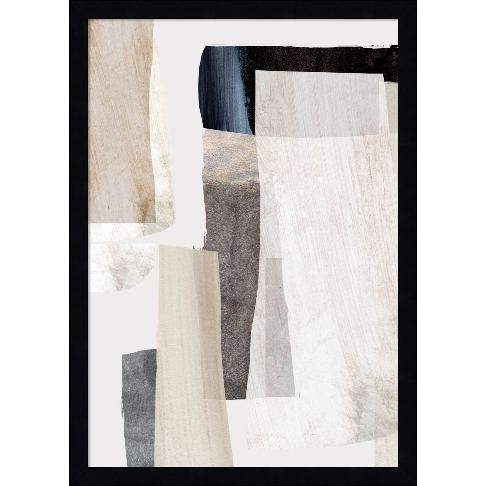 Clay No 2 by Dan Hobday Wood Framed Wall Art Print, 21" H x 15" W, Black