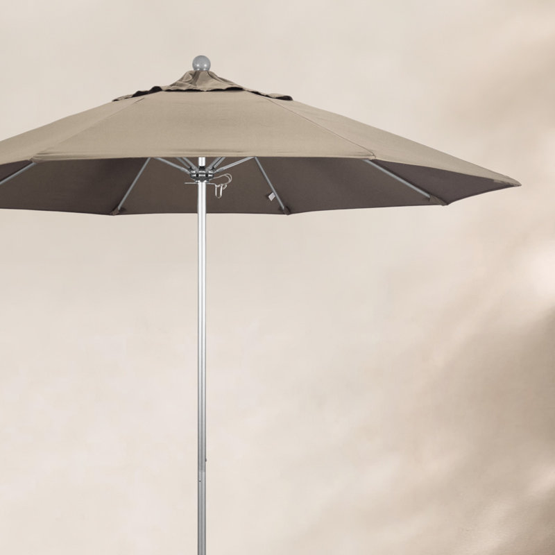 Parasol de marché 9 pi Maria, Argent argent, Taupe