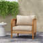 Chaise avec accoudoirs rembourrée pour l'extérieur