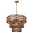 4-light Natural Rattan Tiered Pendant Light