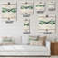 Horloge murale 3 panneaux Summer Dragonfly-257173669