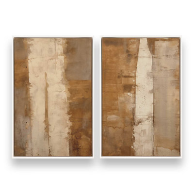 Ensemble de 2 impressions sur toile Sienna