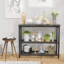 Petite console, table de canapé avec tablettes doubles en maille, table d'entrée moderne pour vestibule, couloir, vestibule, vestibule, canapé-lit, salon, bar, cuisine, 32 pouces, gris-110136154