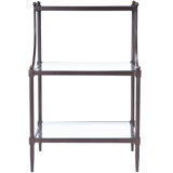 Peninsula Metal & Glass Side Table