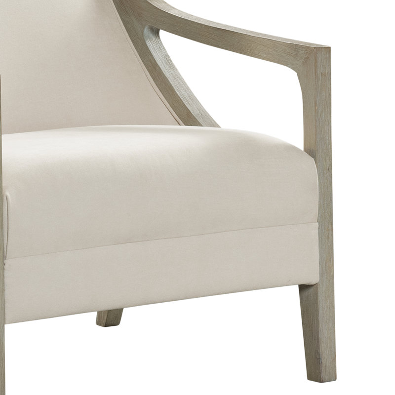 Fauteuil en polyester 28 po, Naturel, Blanc