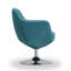 Chaise d'appoint pivotante rembourrée en métal Cesson-1463543059
