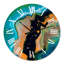 Composition abstraite en orange et noir - horloge murale moderne-60280032