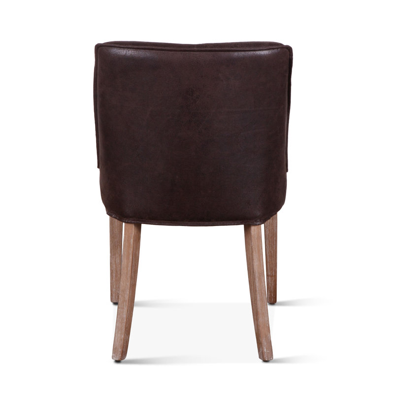 Hagood Leather Dining Chair, Dark Brown