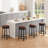2 PCS Swivel Bar Stools, 24.4 in Counter Height, PU Leather, Metal Frame - Sleek Modern Design, 360° Swivel, Plush Comfort, Sturdy Frame & Floor Protection for Kitchen Home Bar