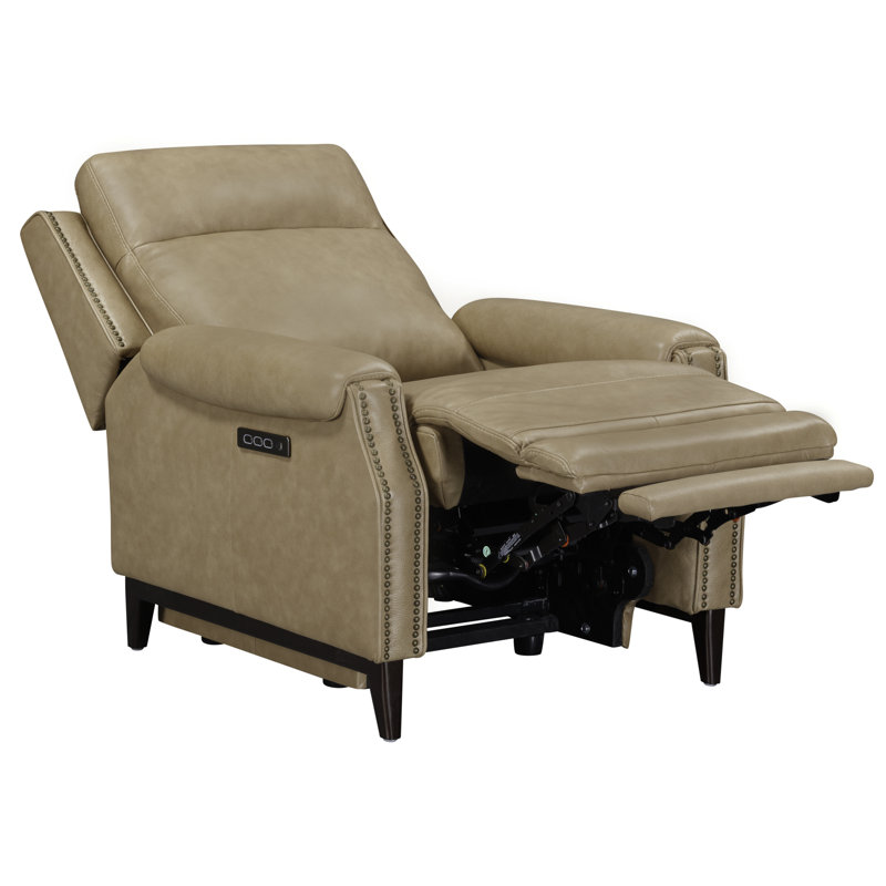 Fauteuil inclinable électrique Jodena, Électrique - Bouton-poussoir, Beige Leather