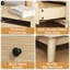 Table de chevet Adkins 24" L à 3 tiroirs avec station de recharge, tablette de rangement ouverte et pieds en bois massif-1633832068-1633832071