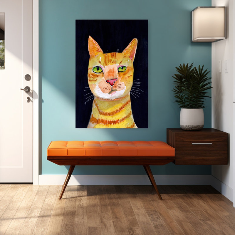 Art contemporain, art contemporain pour chat, H 48 po x l 32 po
