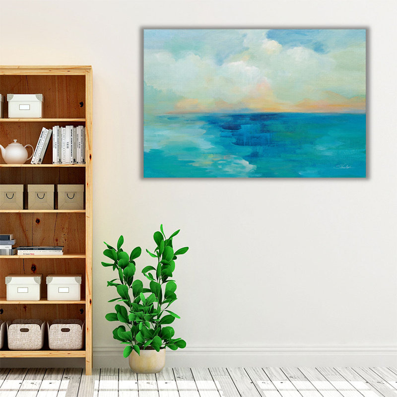 Aquarelle mer - reproduction d'art sur toile, H 20 po x l 30 po