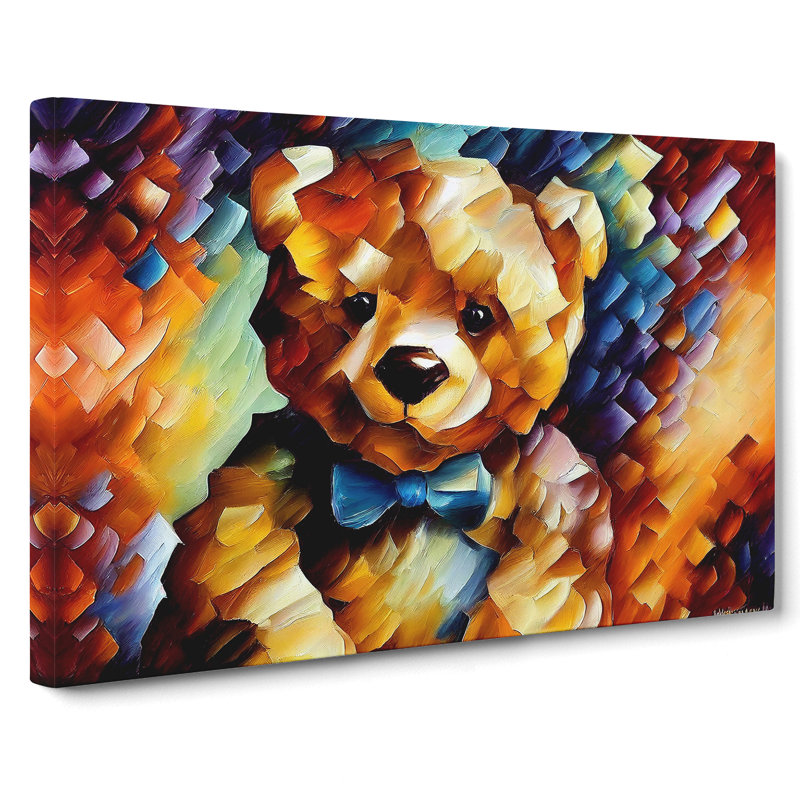 Teddy Bear Painted Vol.2 - Wrapped Canvas Print, 40cm H x 60cm W x 3cm D