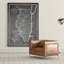 « illinois sketch map », reproduction d’impression sur toile tendue en gris-20748899