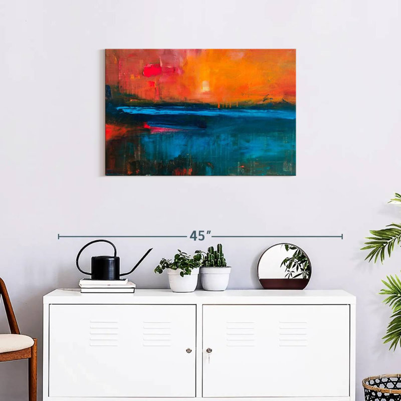 Avery Abstract Fiery Sunset, 20" H x 30" W
