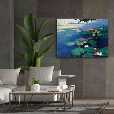 Nymphéas par Tadashi Asoma - peinture sur toile tendue