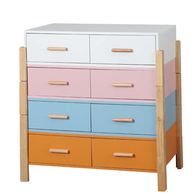L'armoire de commode combinée The Free Free, l'armoire Storge, les casiers, la poignée en bois massif peuvent être placés dans le salon, la chambre à coucher
