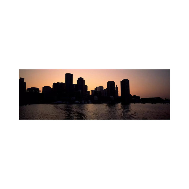 Buildings at the Waterfront, Boston, Suffolk County, Massachusetts, USA 1 Piece Wrapped Canvas Panoramic Wall Art