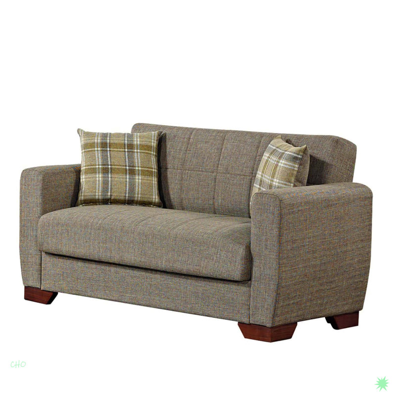Causeuse convertible avec rangement Loveseat Sofa Collection, Brun
