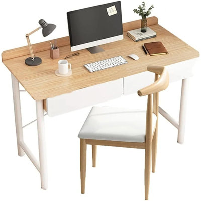Bureau d'ordinateur élégant avec 2 tiroirs