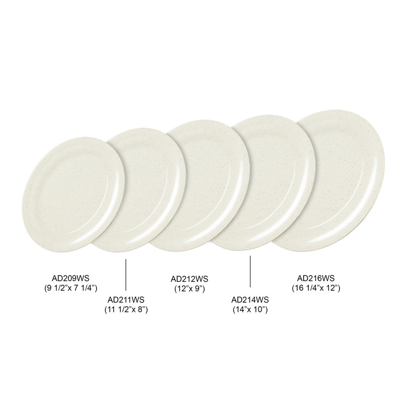 Thunder Group Inc. San Marino Melamine Platter, 0.71" H x 11.5" W x 8" D