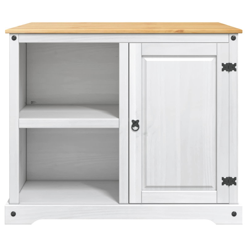 Solid Wood Kitchen Island, White