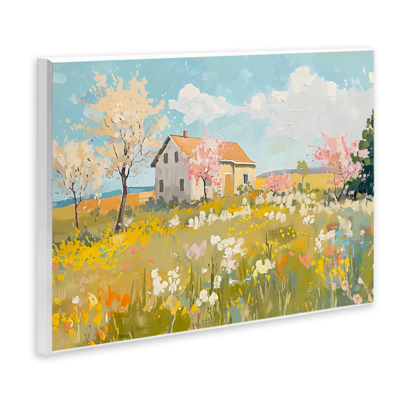 Plaque murale Spring Spring Scene, design par LSR Creative Studio, H 10 po x l 15 po