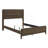 Queen Size Panel Bed Frame, Classic Contemporary Style, Solid Rubberwood Construction, Wood-Tone Brown Finish