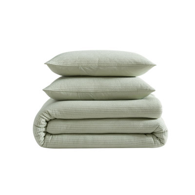 Cotton Waffle Duvet Cover Set
