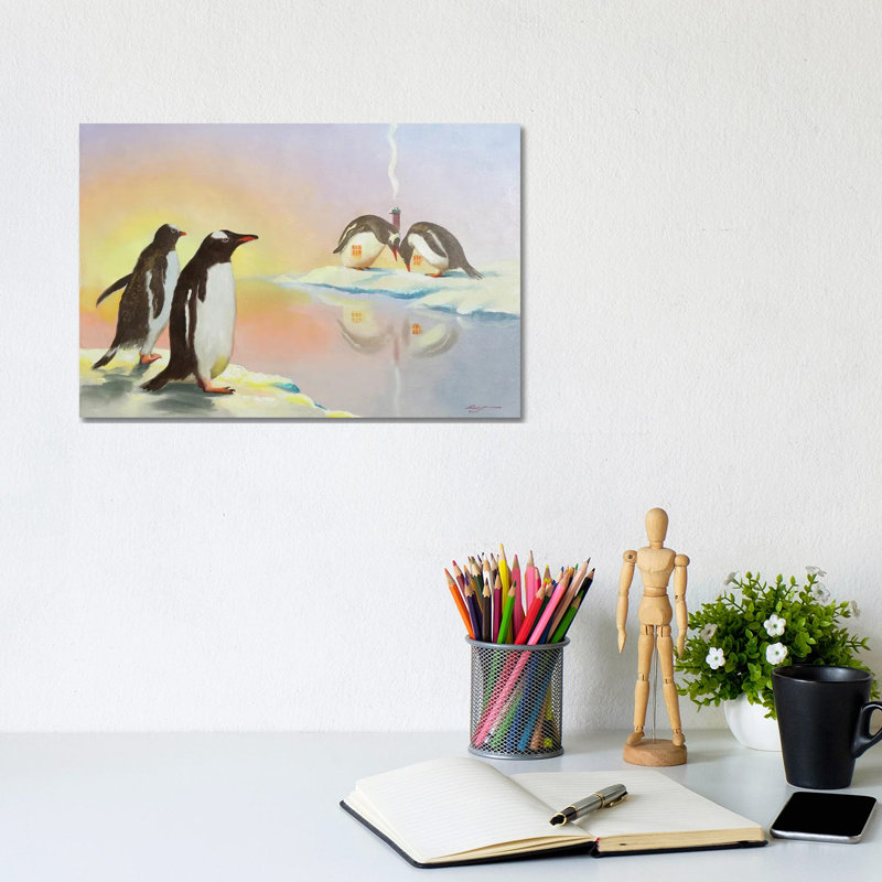 Penguin Hut by D. "Rusty" Rust - Gallery-Wrapped Canvas Giclée on Canvas, 20.32 cm H x 30.48 cm W, Canvas