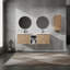 Meuble-lavabo mural sophistiqué avec armoires pratiques et design moderne