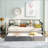 Versatile Daybed Wood Bed With Twin Size Trundle, Perfect For Small Spaces And Dual-Use Comfort-514305297-514305298