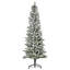 Arbre de Noël artificiel mince enneigé avec 394 pointes-806867849