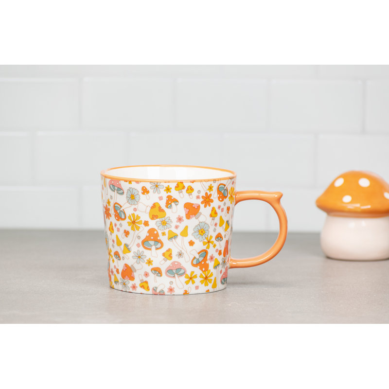 10 grandes tasses Madison Street, champignon rétro