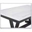 Ensemble de salle à manger 7 pièces avec table en marbre véritable blanc et chaises de revêtement gris tourterelle, style contemporain pour les maisons modernes