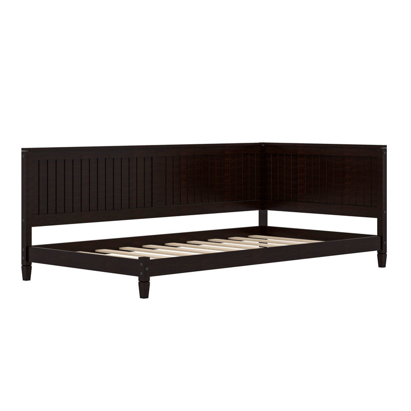 Wood Daybed/Sofa Bed With Armrest, Twin, Espresso