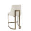Tabouret de comptoir rembourré H 26 po avec base en métal