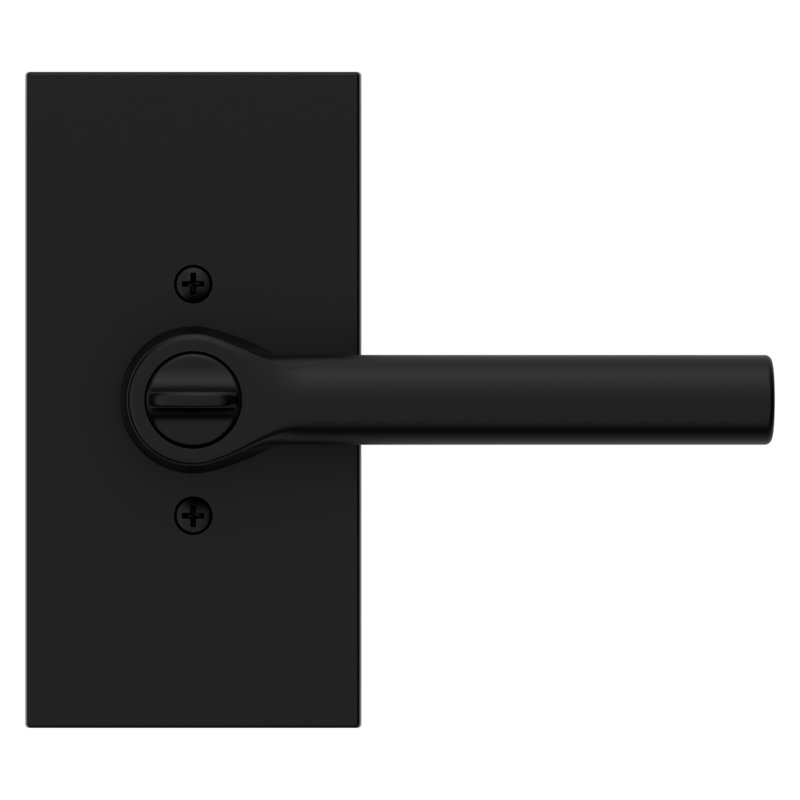 Satin Black Entry Door Lever