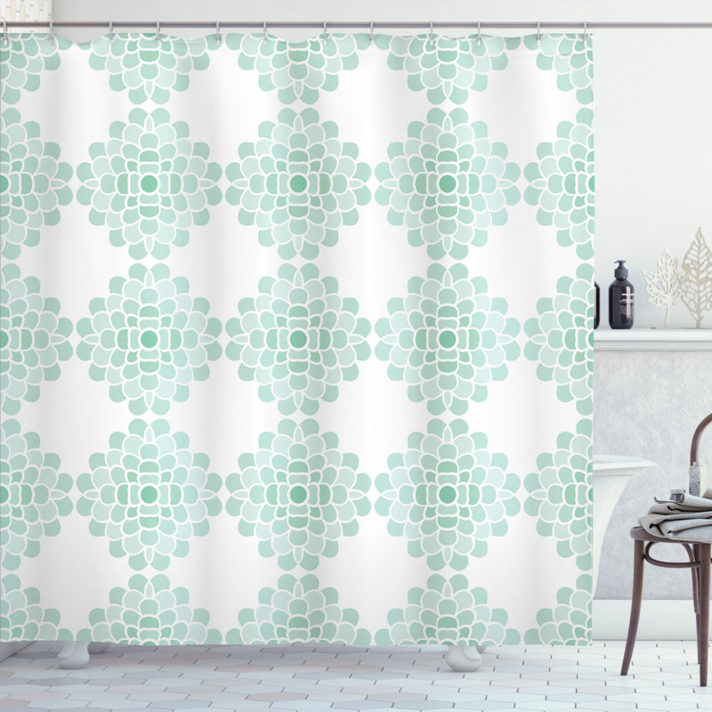 Shower Curtain with Hooks Included, 69" H x 105" W
