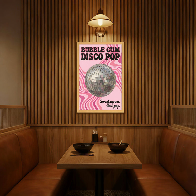 Abstrait Bubble Gum disco pop Sweet Moves That Pop, H 18 po x l 12 po