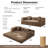 78.8''Sleeper Couch Bed for Livingroom,Convertible Modular Sofa with Armrest Pillow,Modular Foldable Corduroy Couches in a Box,No Assembly-1191320742